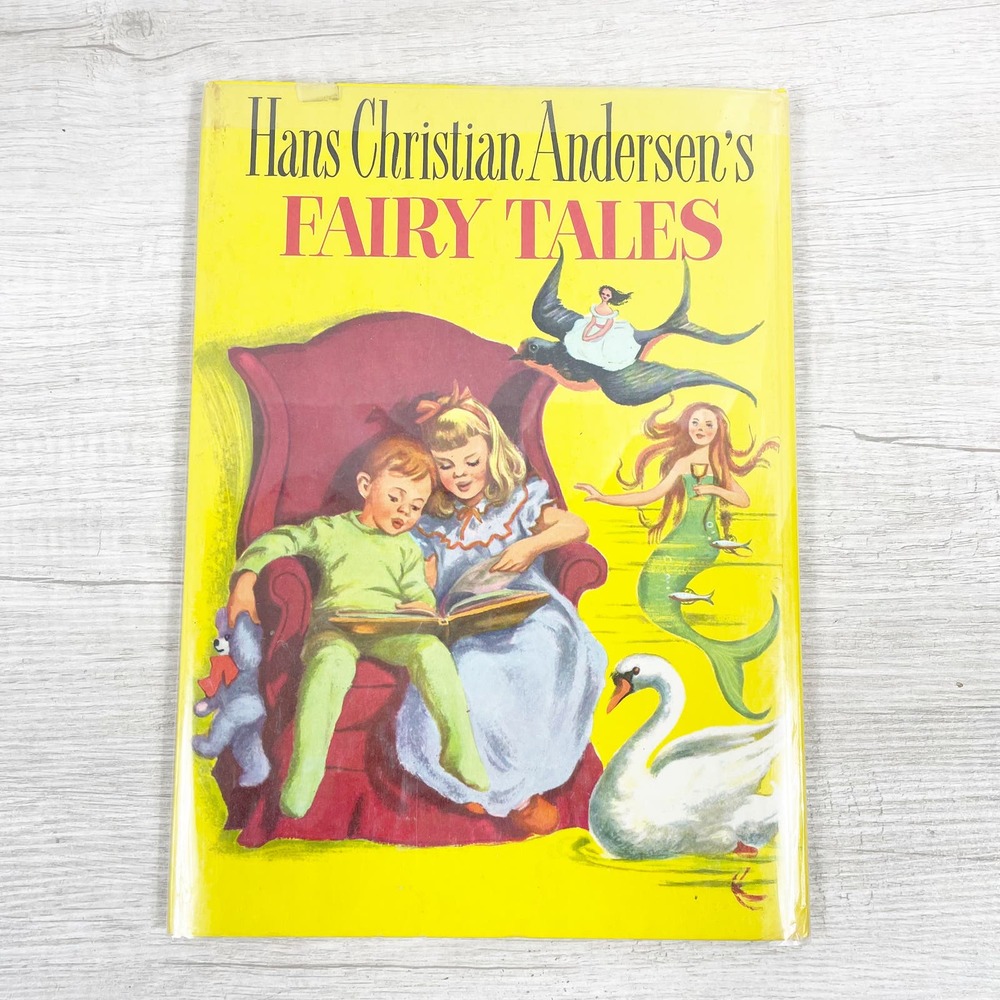 Vintage Hans Christian Anderson Fairy Tales Hardcover Book 1952 Lithograph GUC